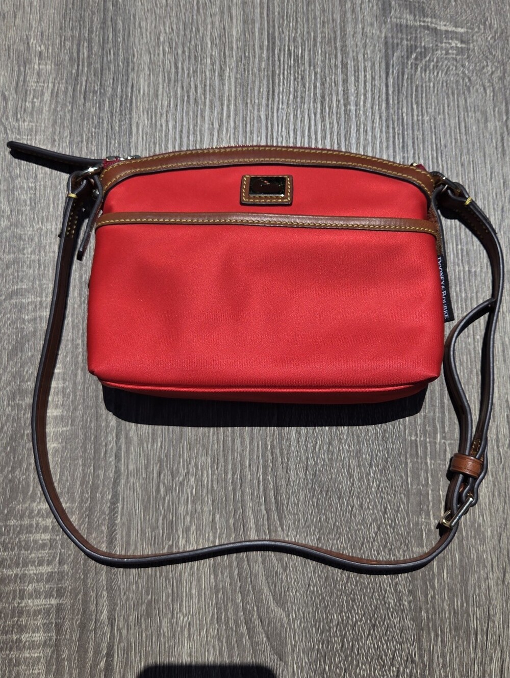 Dooney And Bourke Wayfarer Nylon Crossbody Shoulder Bag Red